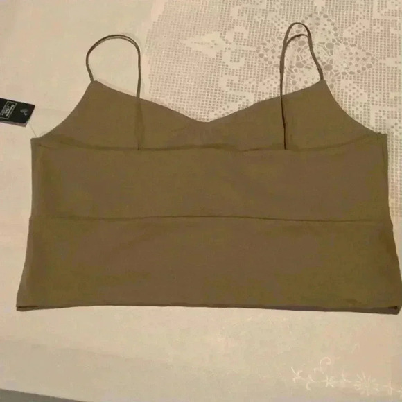 Abercrombie & fitch brown crop top with cut out XL - Picture 4 of 6